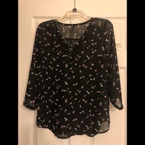 Black Speckled Top Maurices